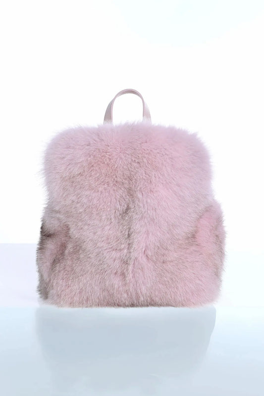 Backpack with Fox Fur
