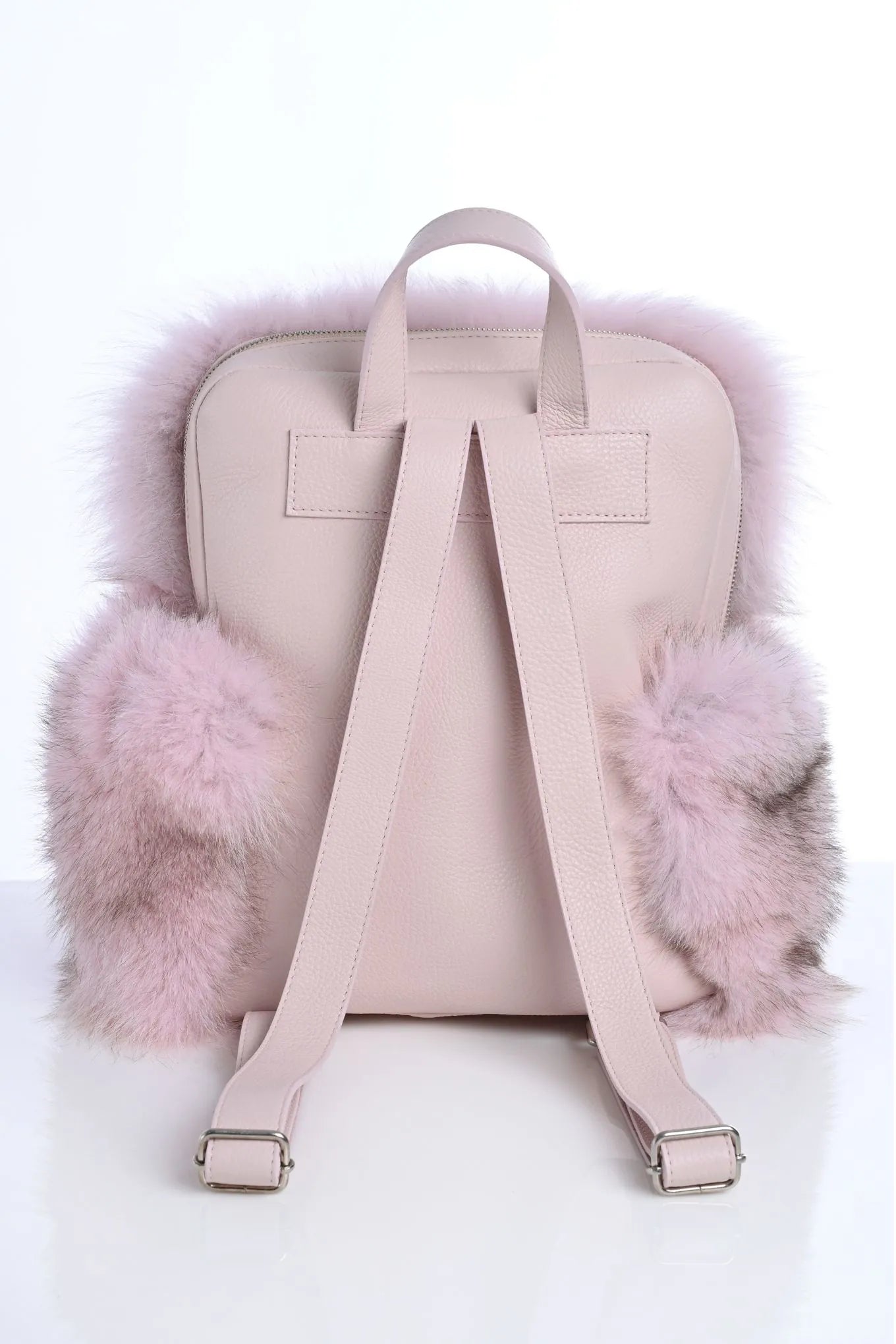 Backpack with Fox Fur