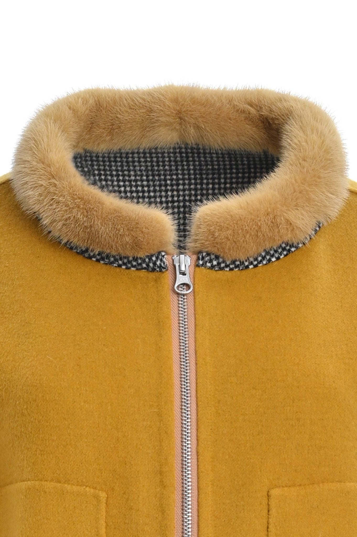 Cashmere/Wool Jacket with Mink Collar