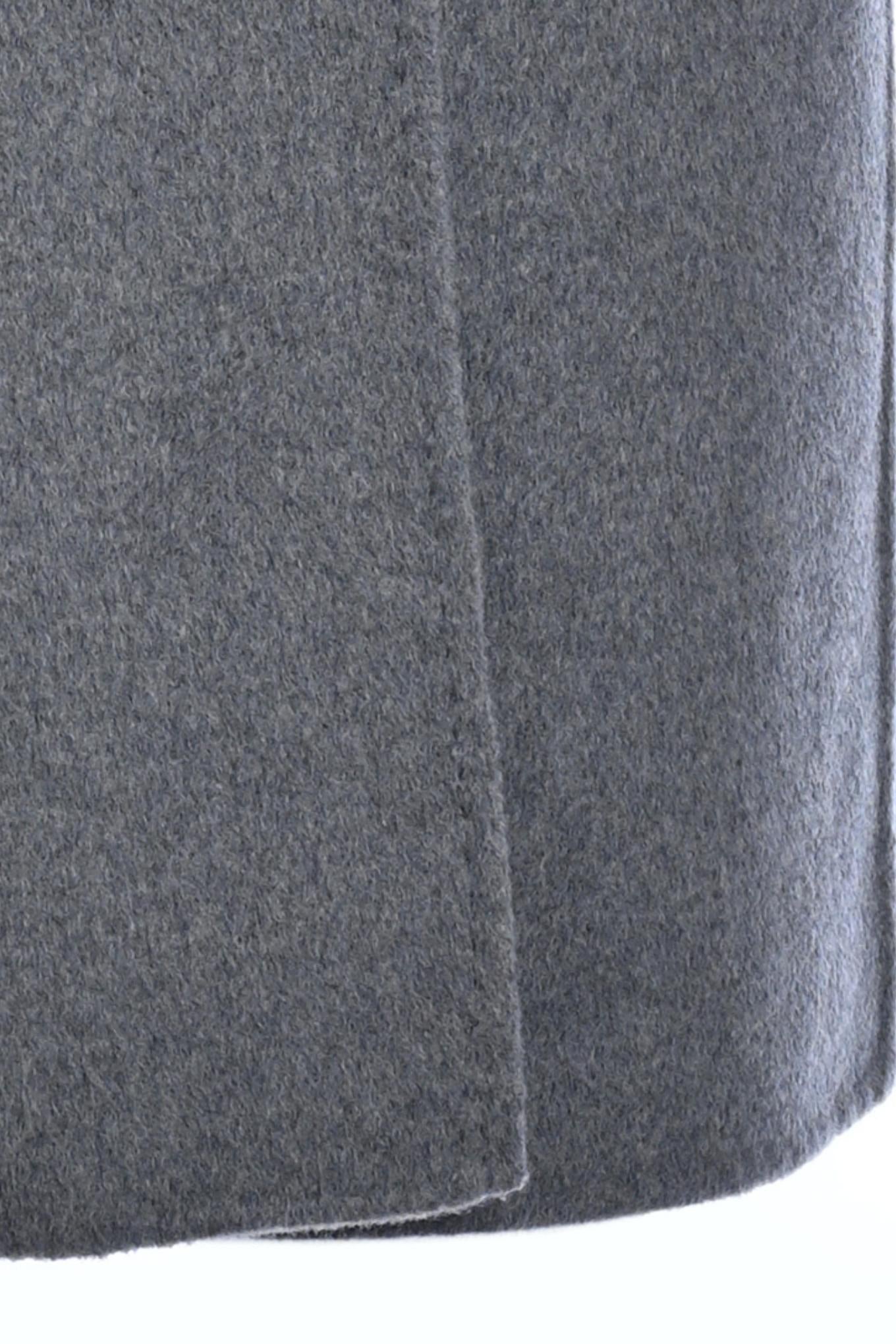 Double Cloth Pure Cashmere Coat with Detachable Mink Collar