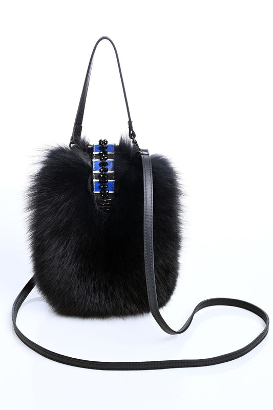 Fur and Leather Mini Bag - Phone Case
