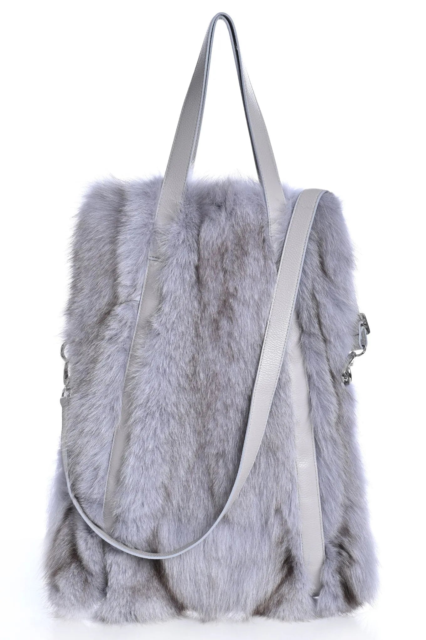 Oversized Fox - Leather Bag Grey