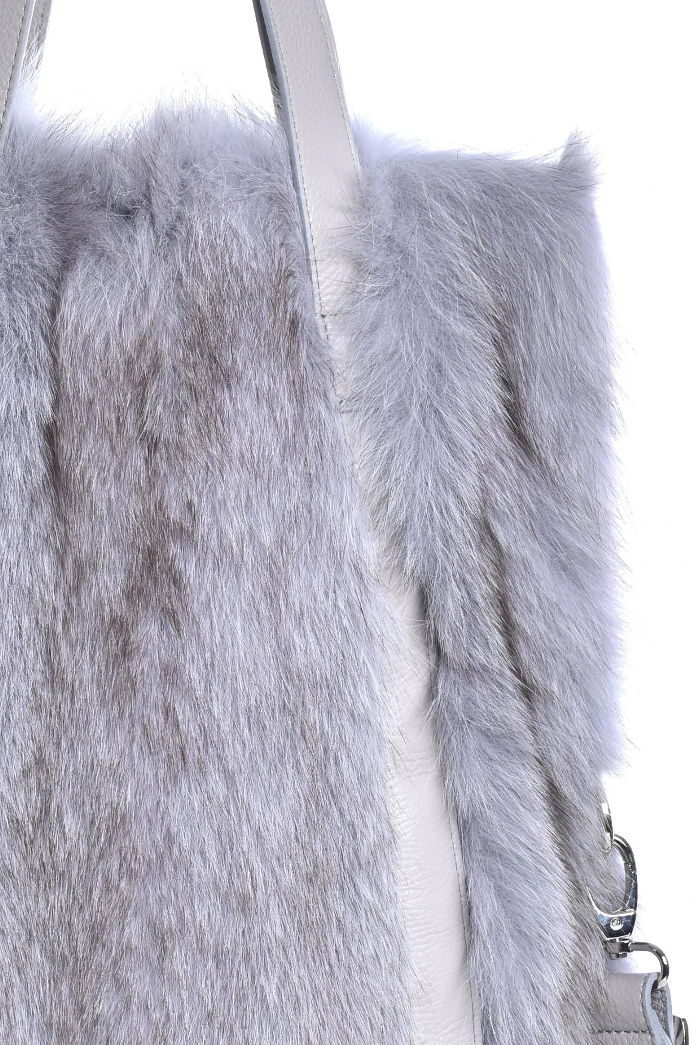 Oversized Fox - Leather Bag Grey