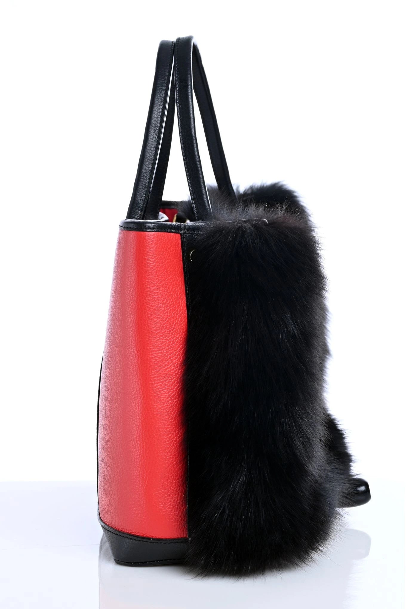 Shopping Bag with Fox Fur
