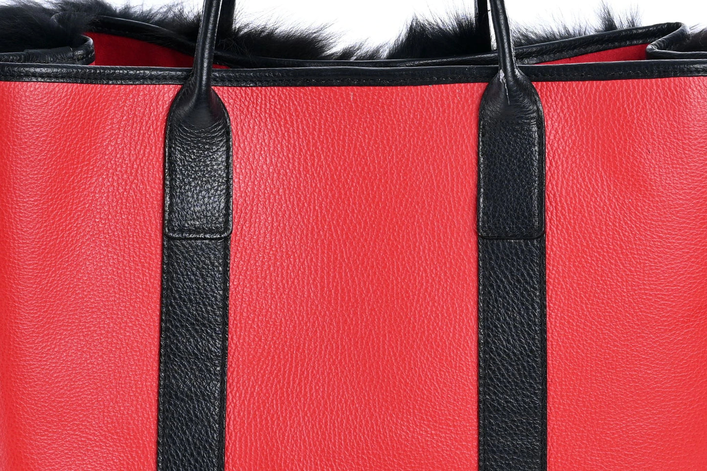 Shopping Bag with Fox Fur