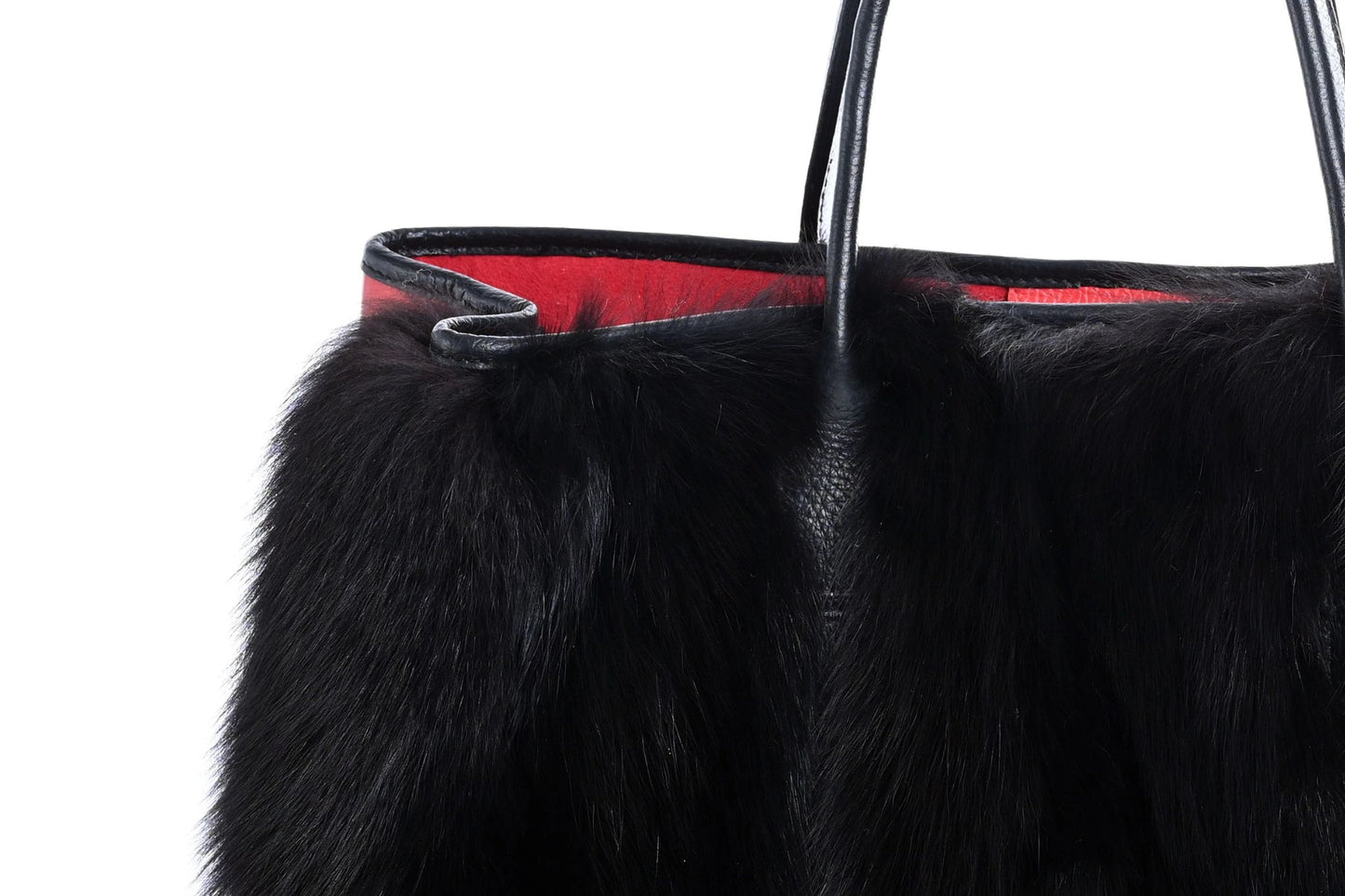 Shopping Bag with Fox Fur