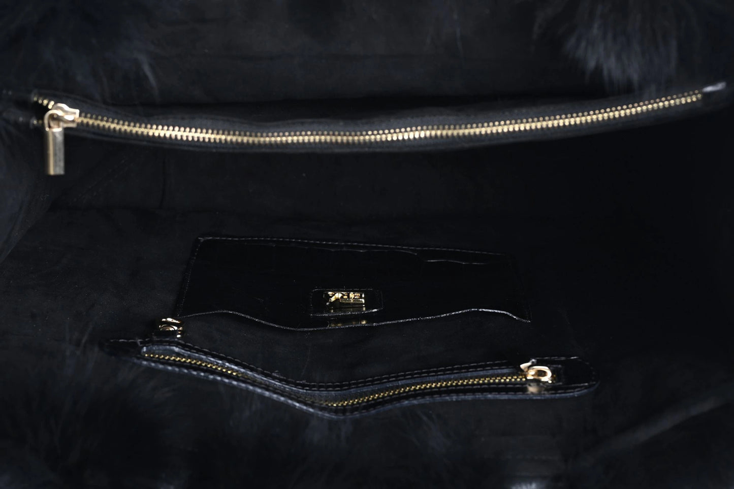 Shopping Iconic Leather - Fur Bag