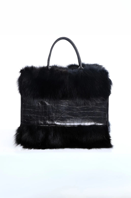 Shopping Iconic Leather - Fur Bag