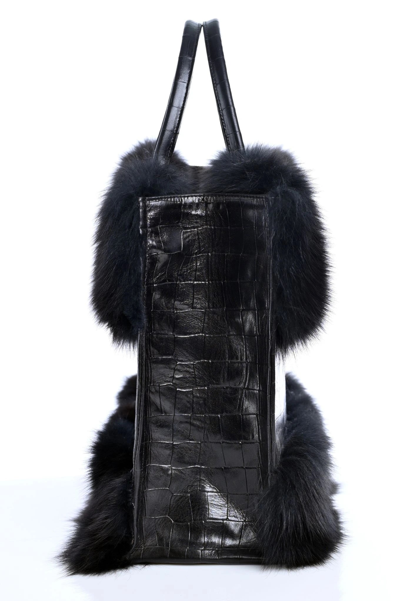 Shopping Iconic Leather - Fur Bag