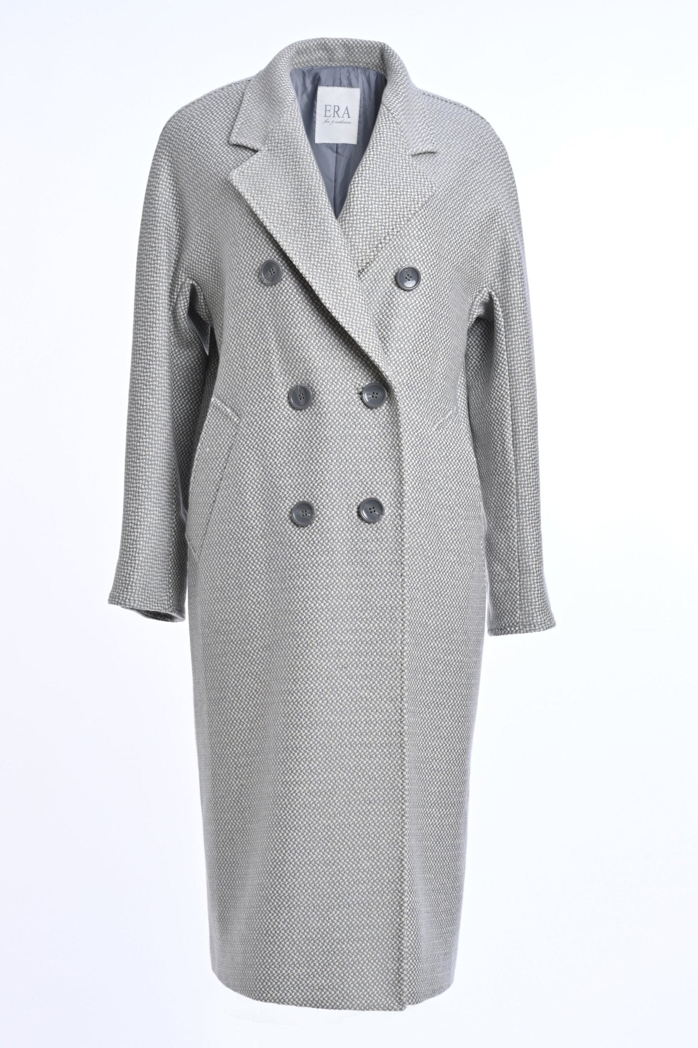 Pure Cashmere Grey Coat Without the Belt