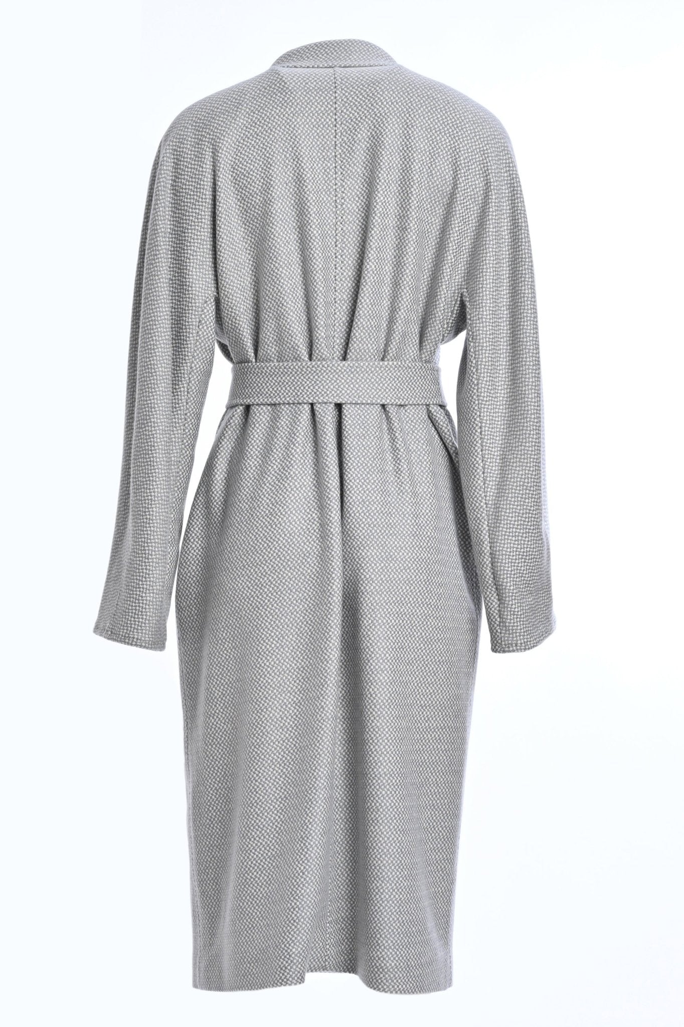 Pure Cashmere Grey Coat Back View