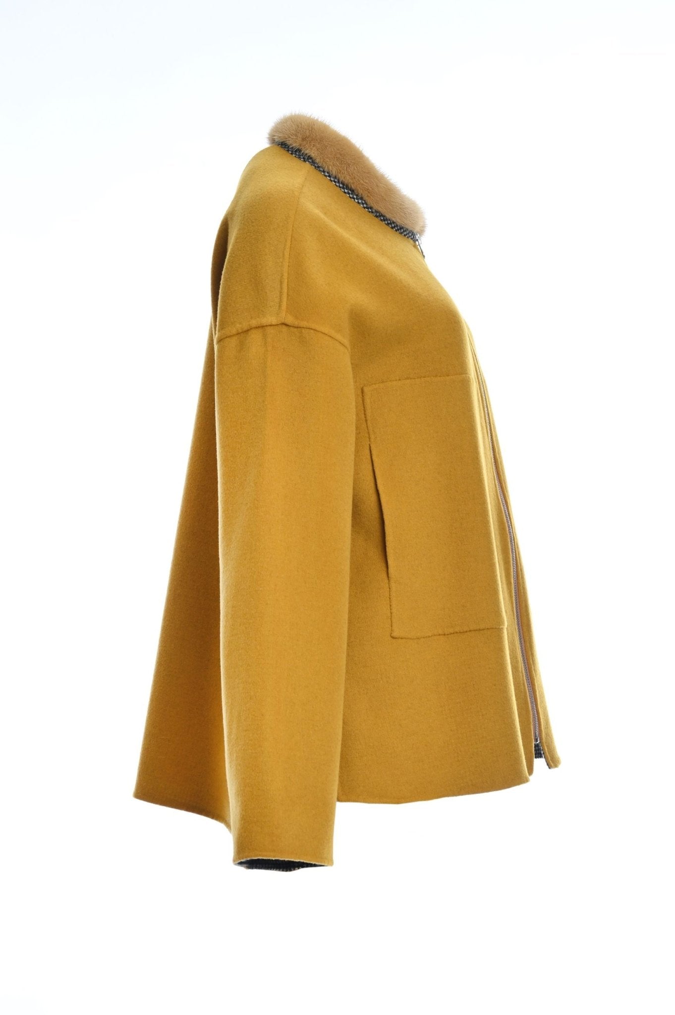 Cashmere/Wool Jacket with Mink Collar