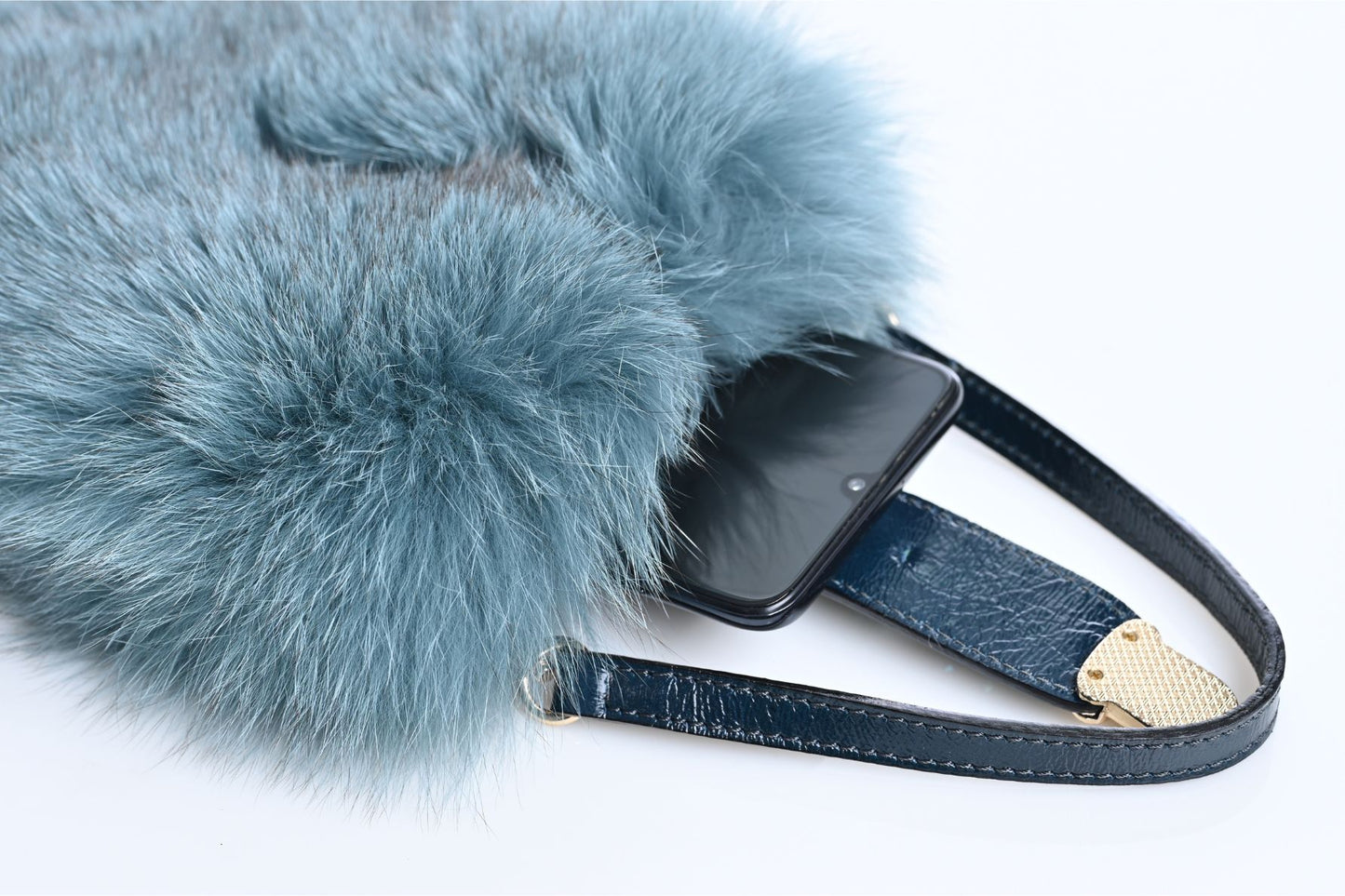 Fur and Leather Mini Bag - Phone Case