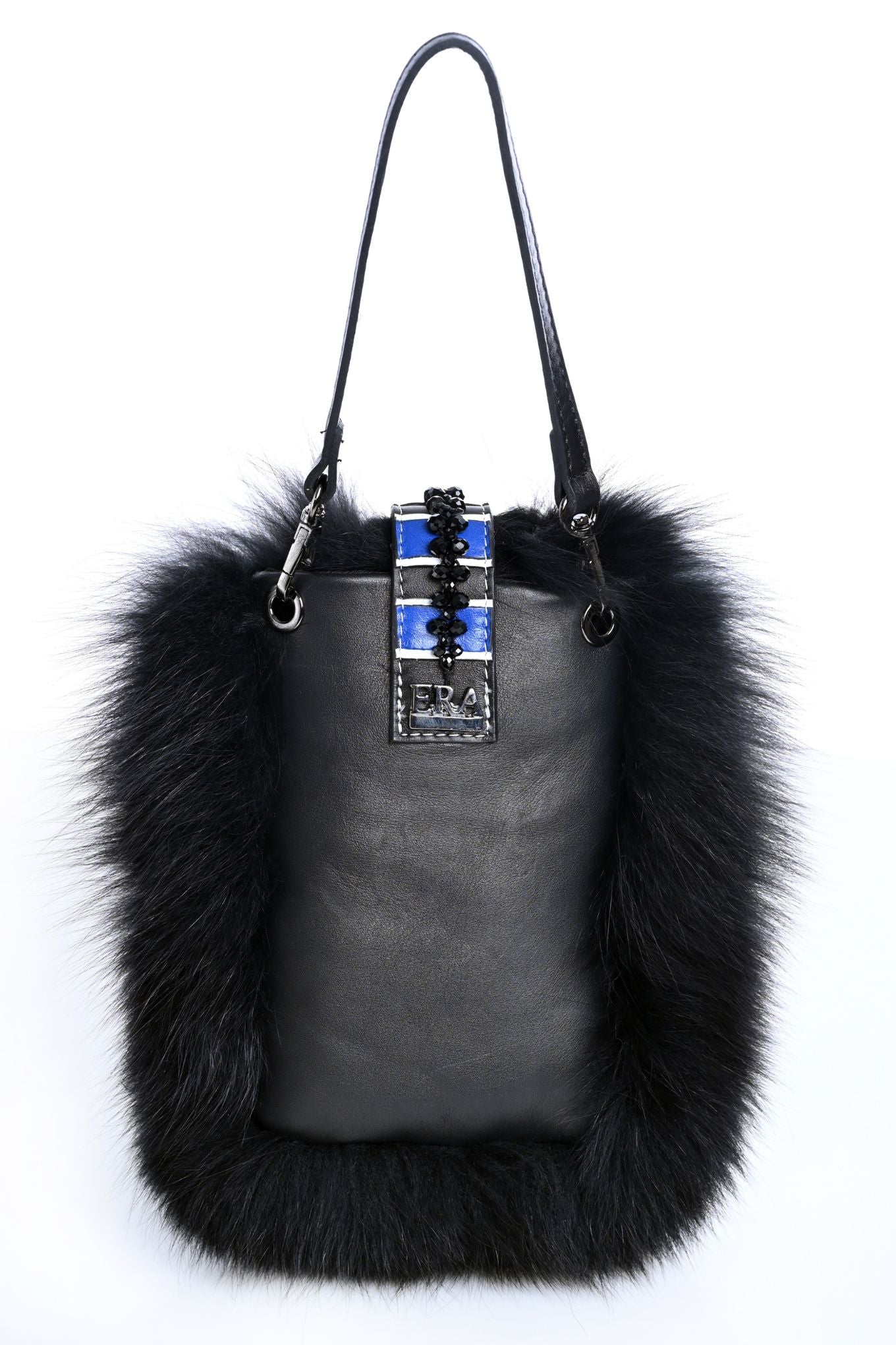 Fur and Leather Mini Bag - Phone Case 