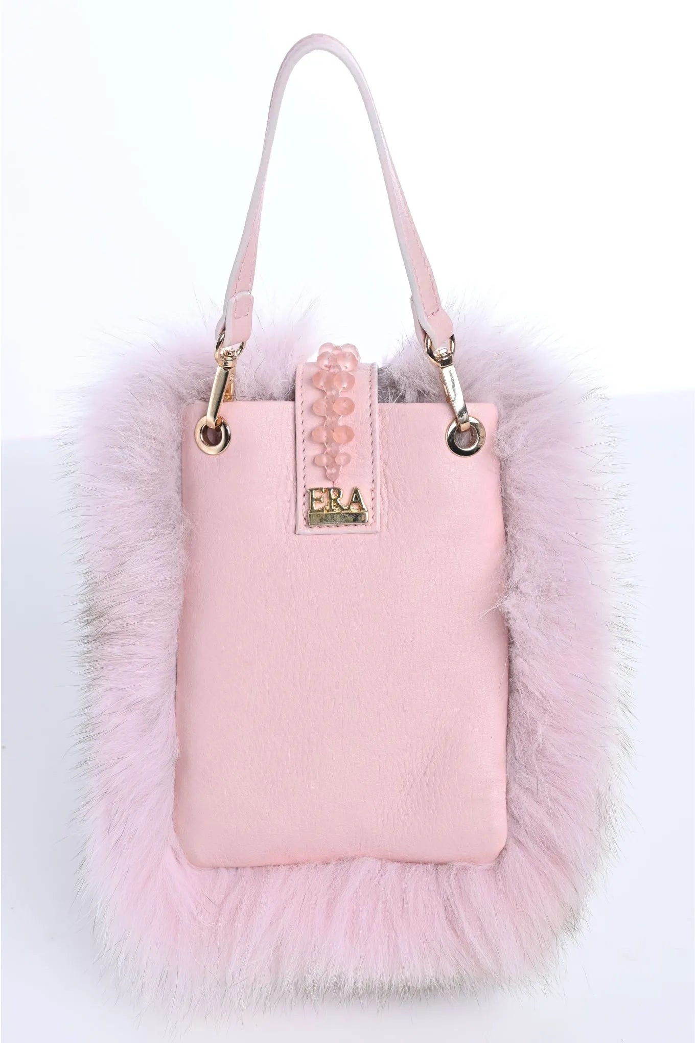 Fur and Leather Mini Bag - Phone Case