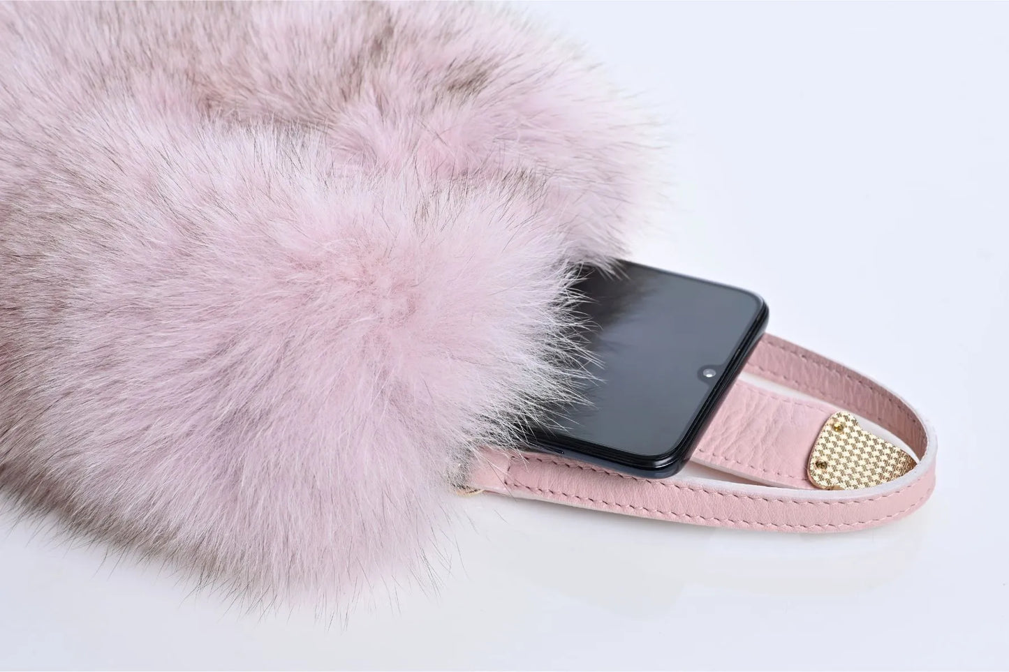 Fur and Leather Mini Bag - Phone Case