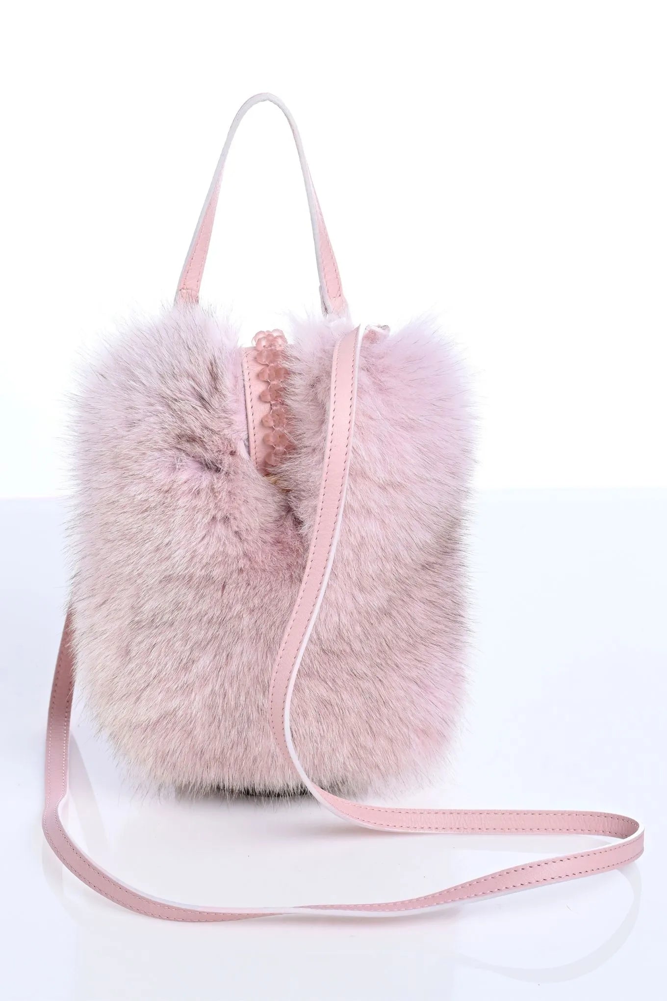 Fur and Leather Mini Bag - Phone Case