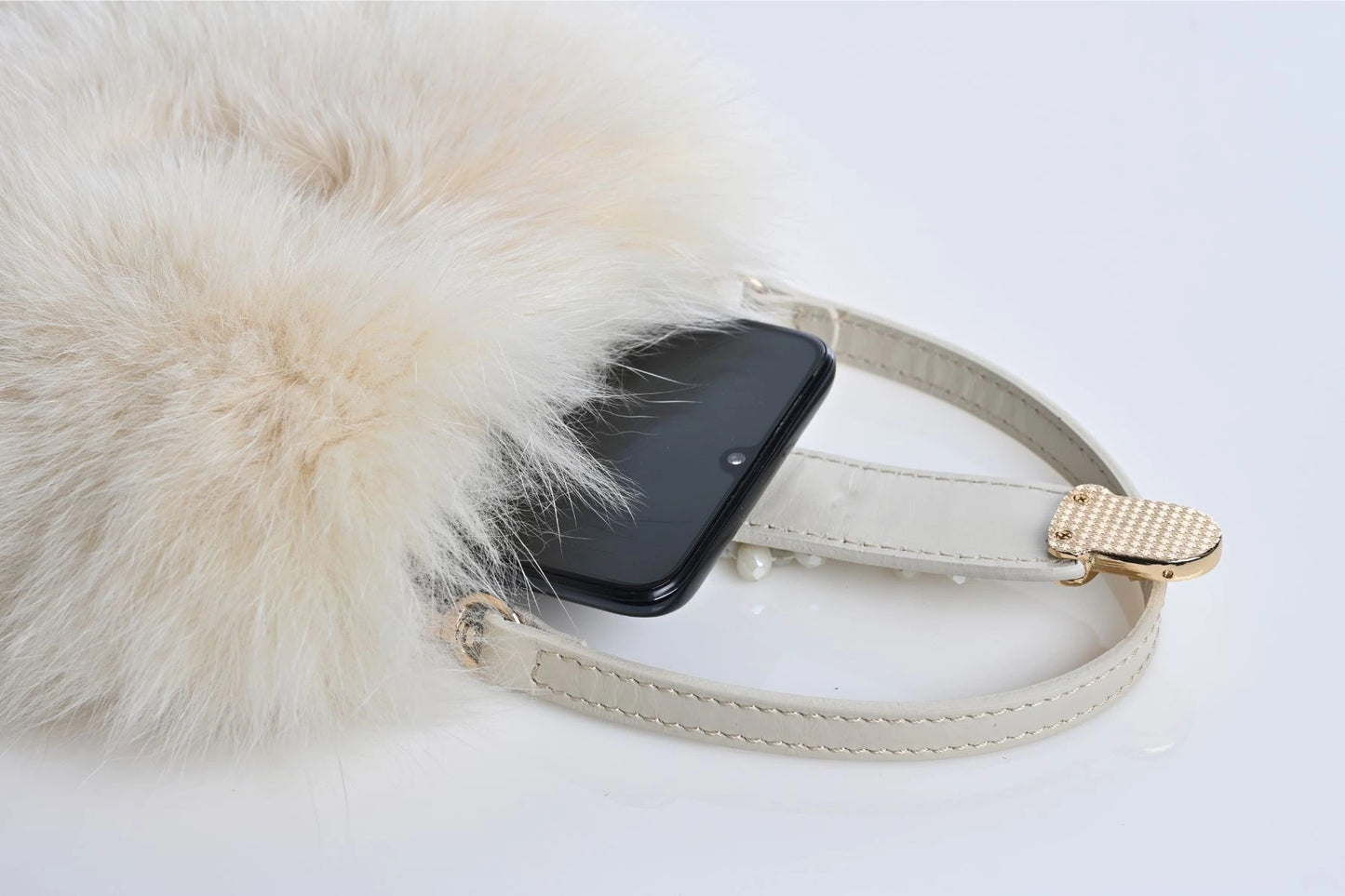 Fur and Leather Mini Bag - Phone Case