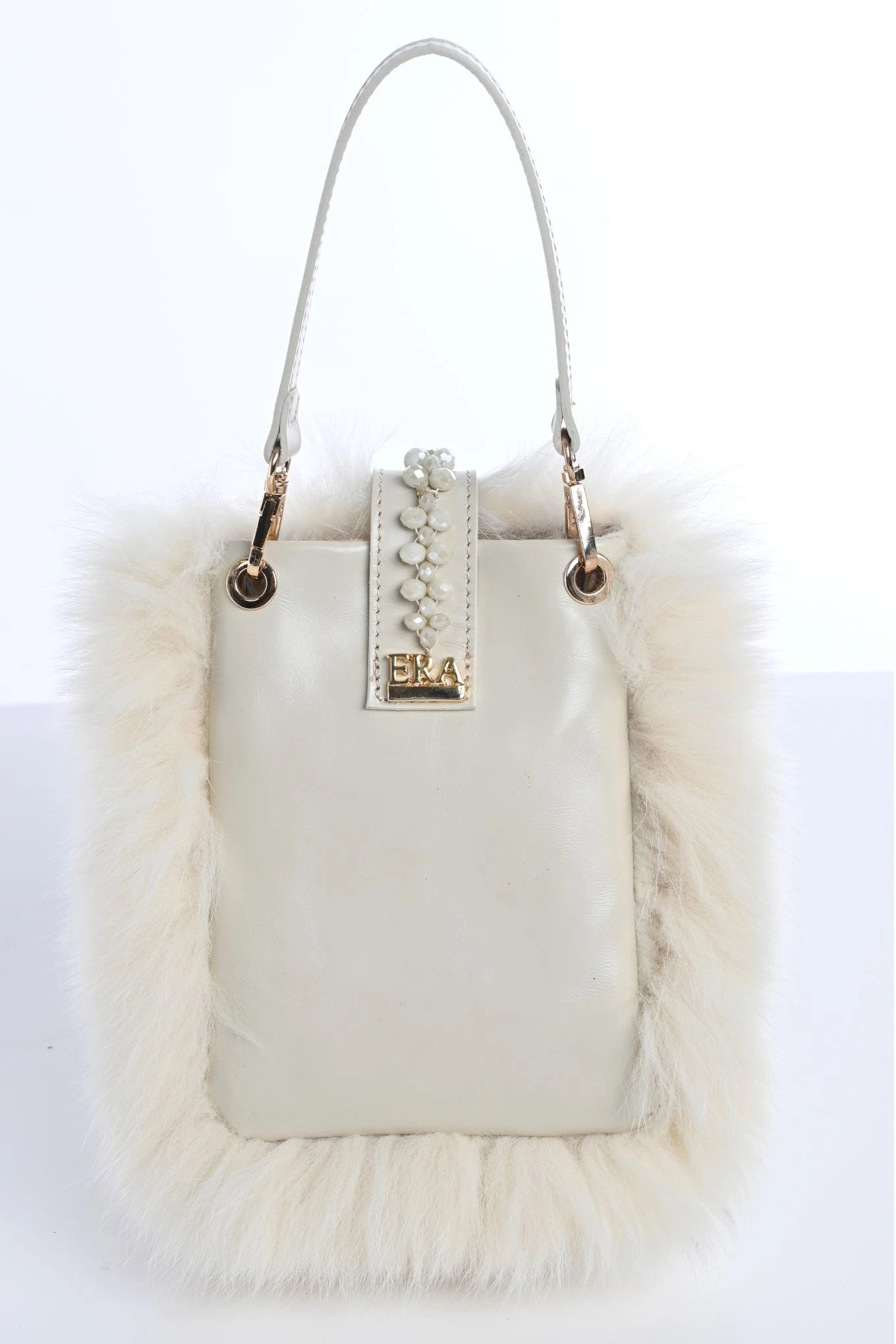 Fur and Leather Mini Bag - Phone Case