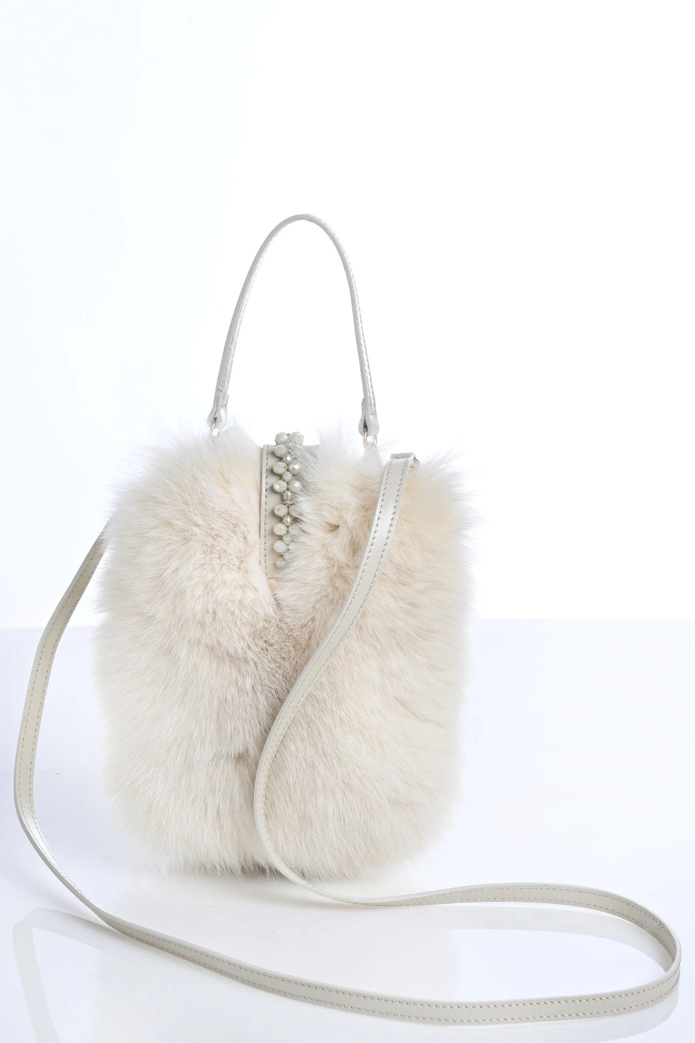 Fur and Leather Mini Bag - Phone Case