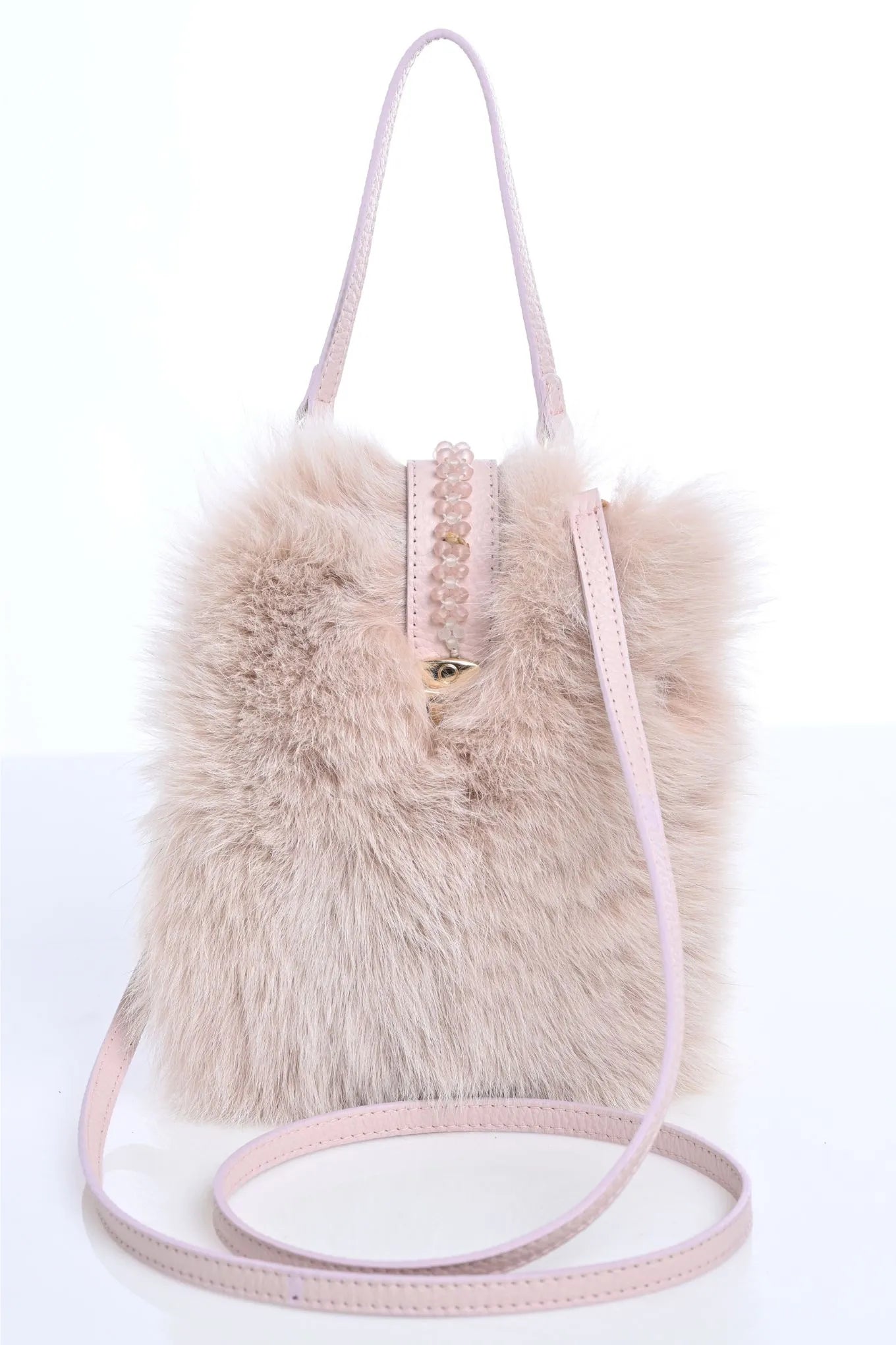 Fur and Leather Mini Bag - Phone Case