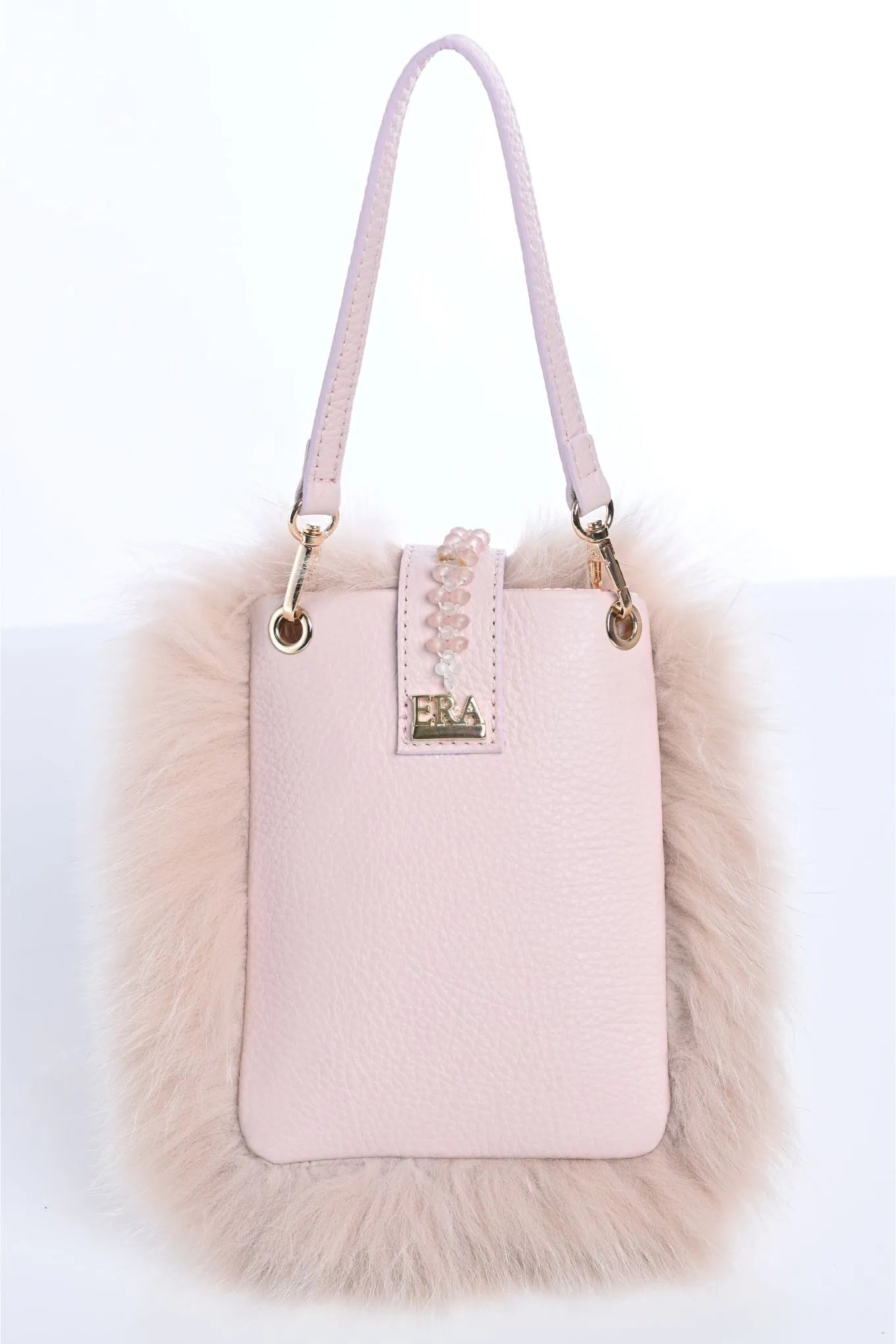 Fur and Leather Mini Bag - Phone Case