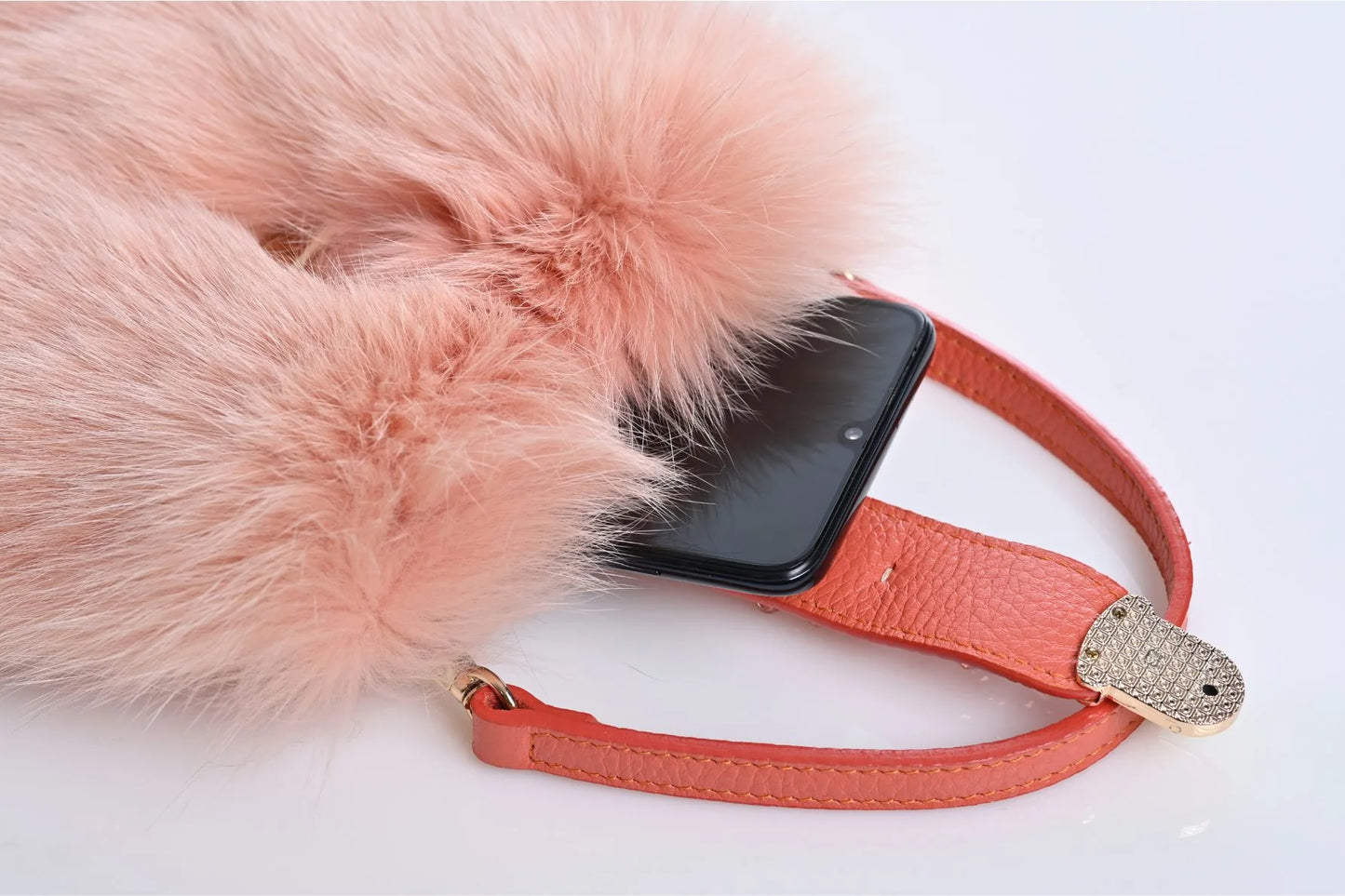 Fur and Leather Mini Bag - Phone Case