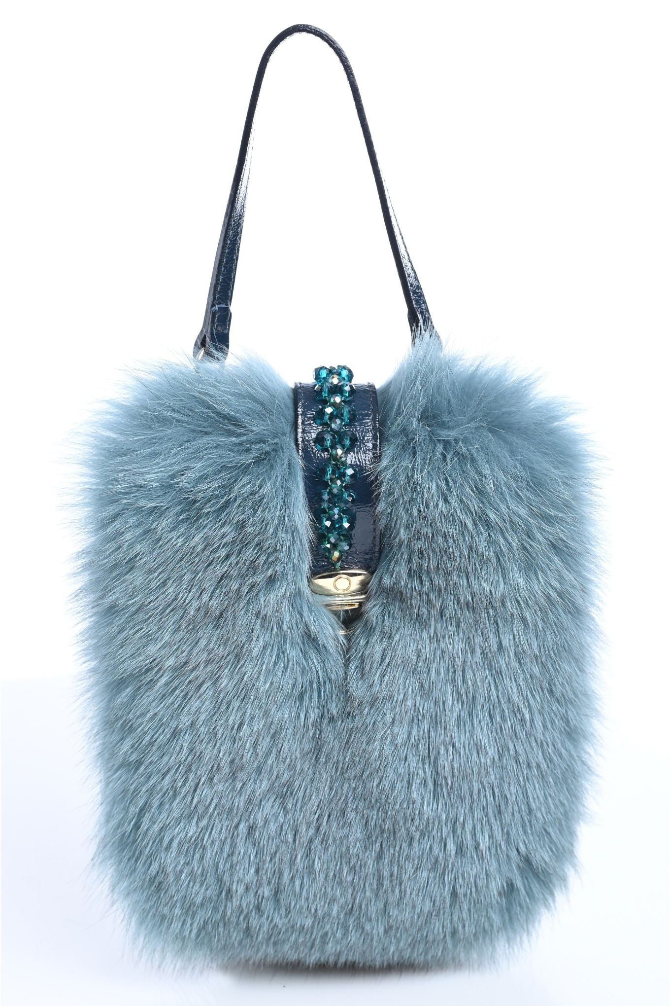 Fur and Leather Mini Bag - Phone Case