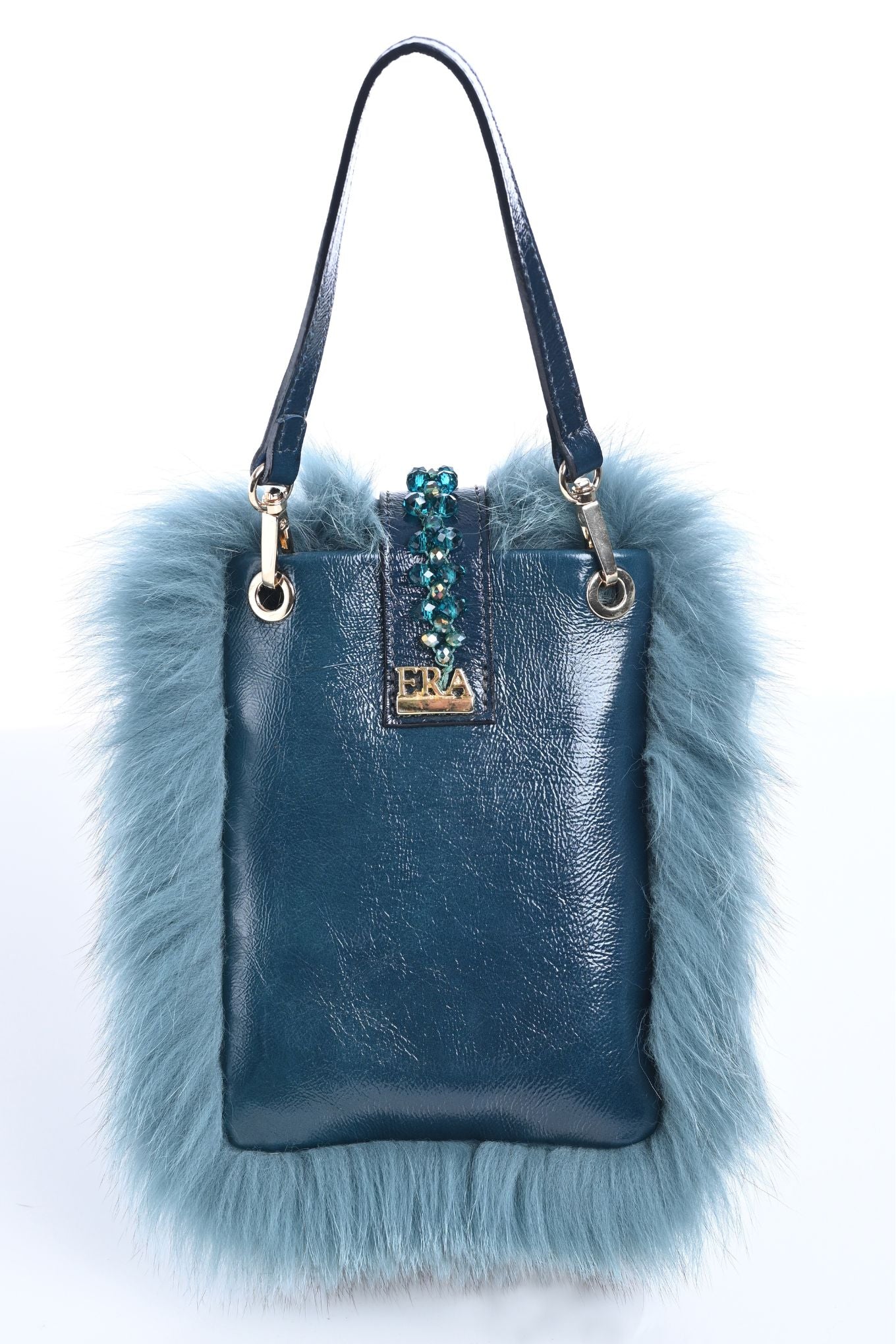 Fur and Leather Mini Bag - Phone Case