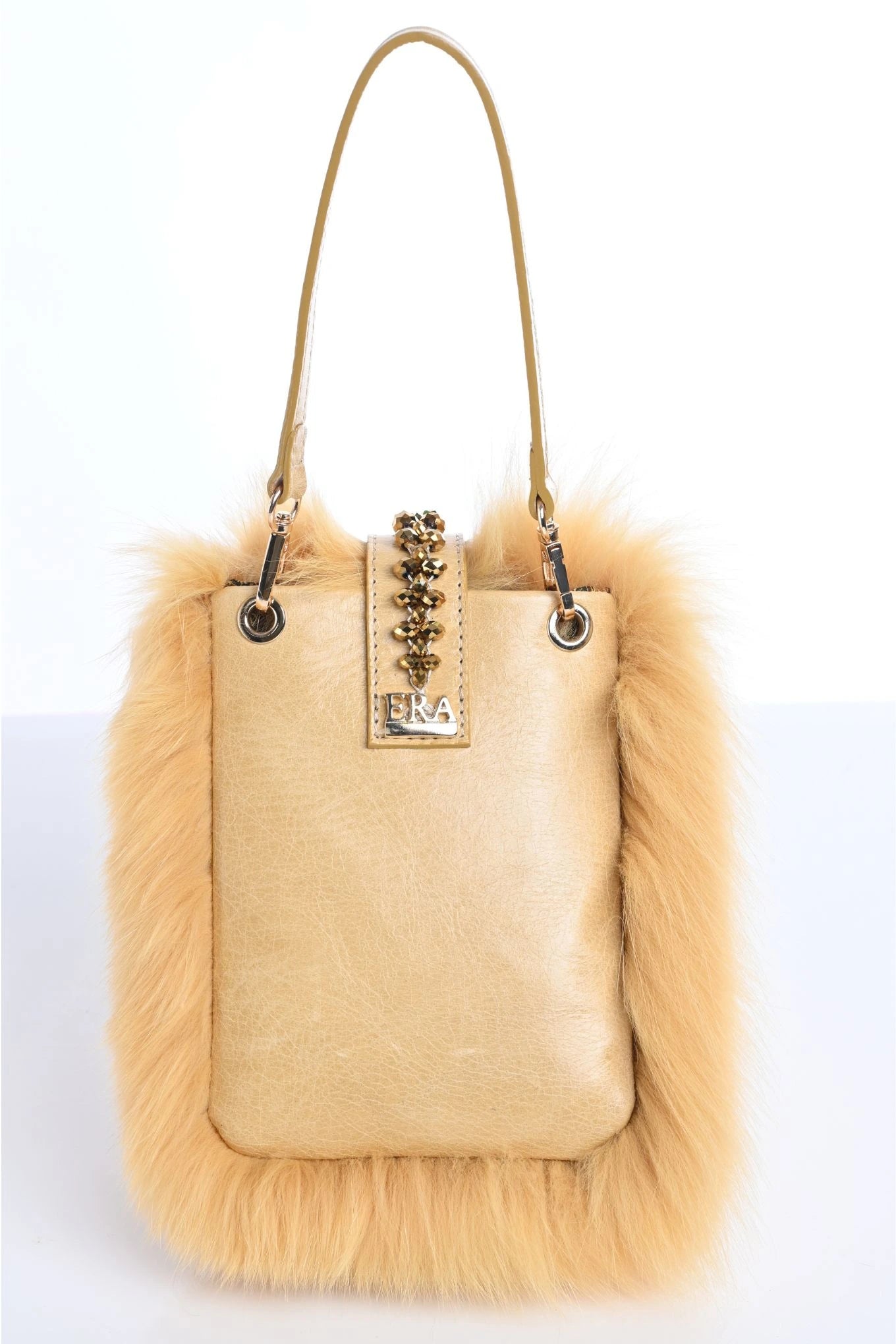 Fur and Leather Mini Bag - Phone Case