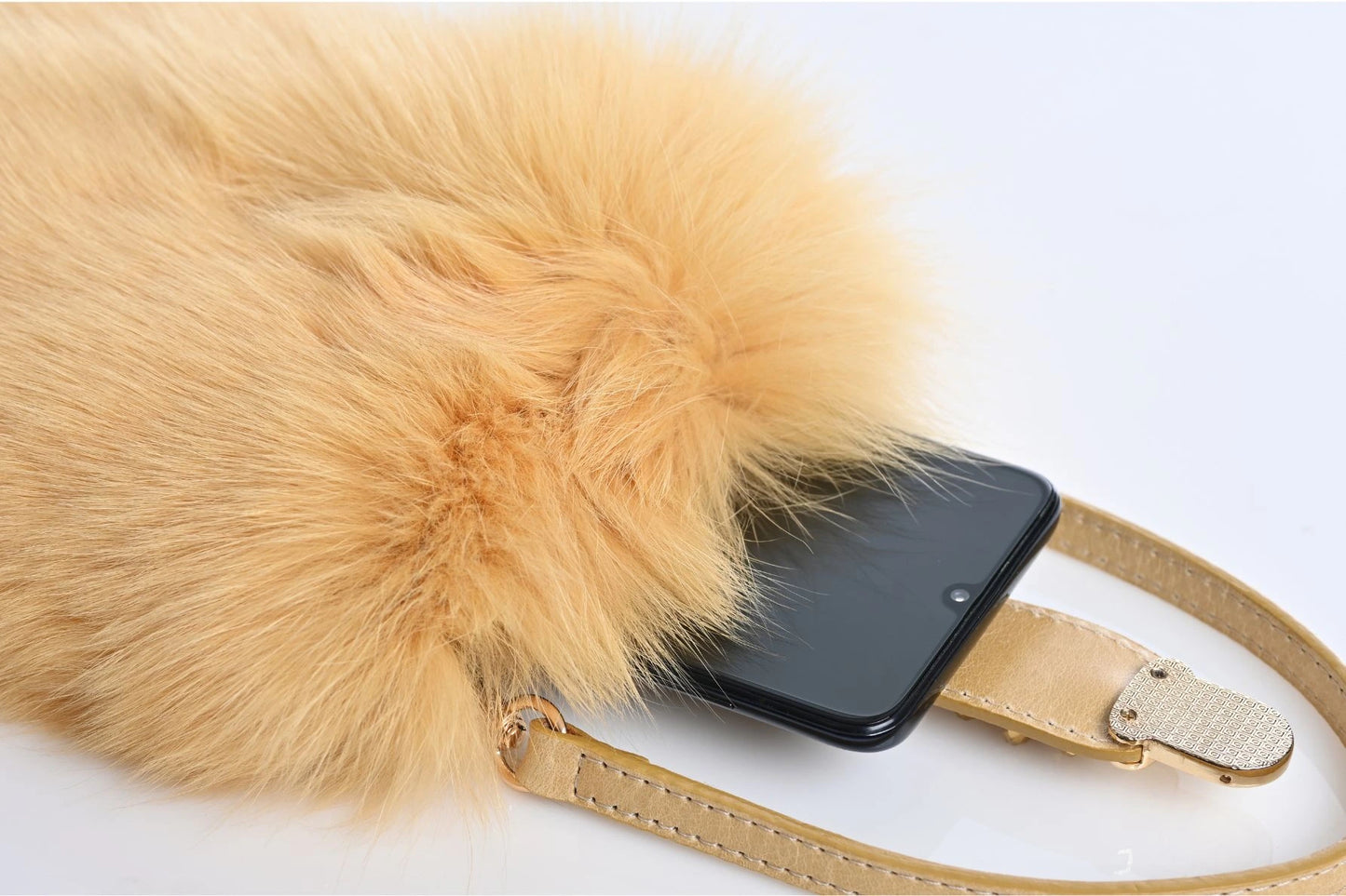 Fur and Leather Mini Bag - Phone Case