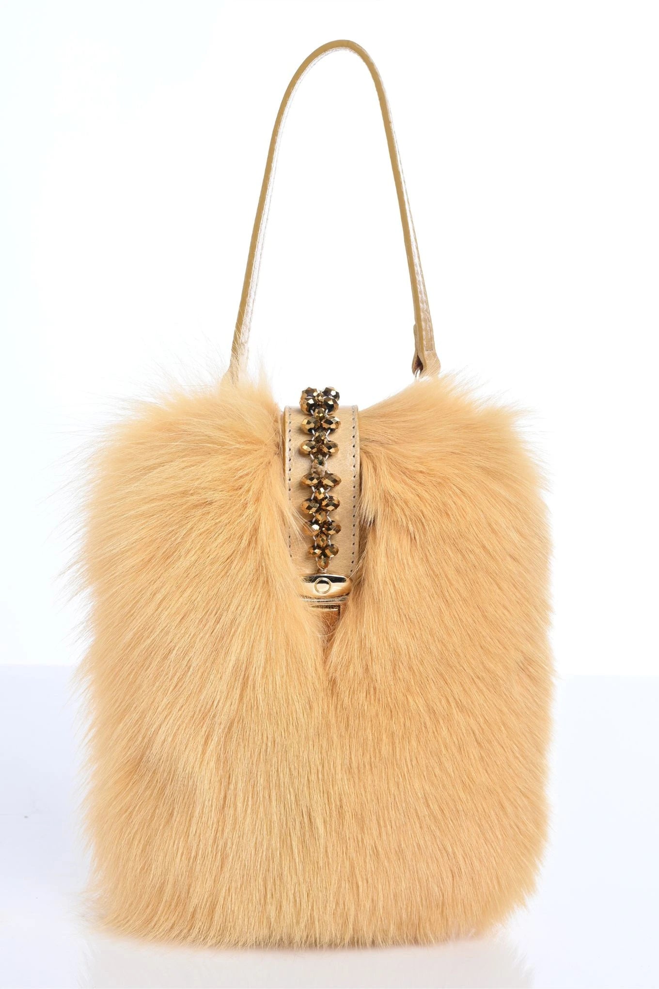 Fur and Leather Mini Bag - Phone Case