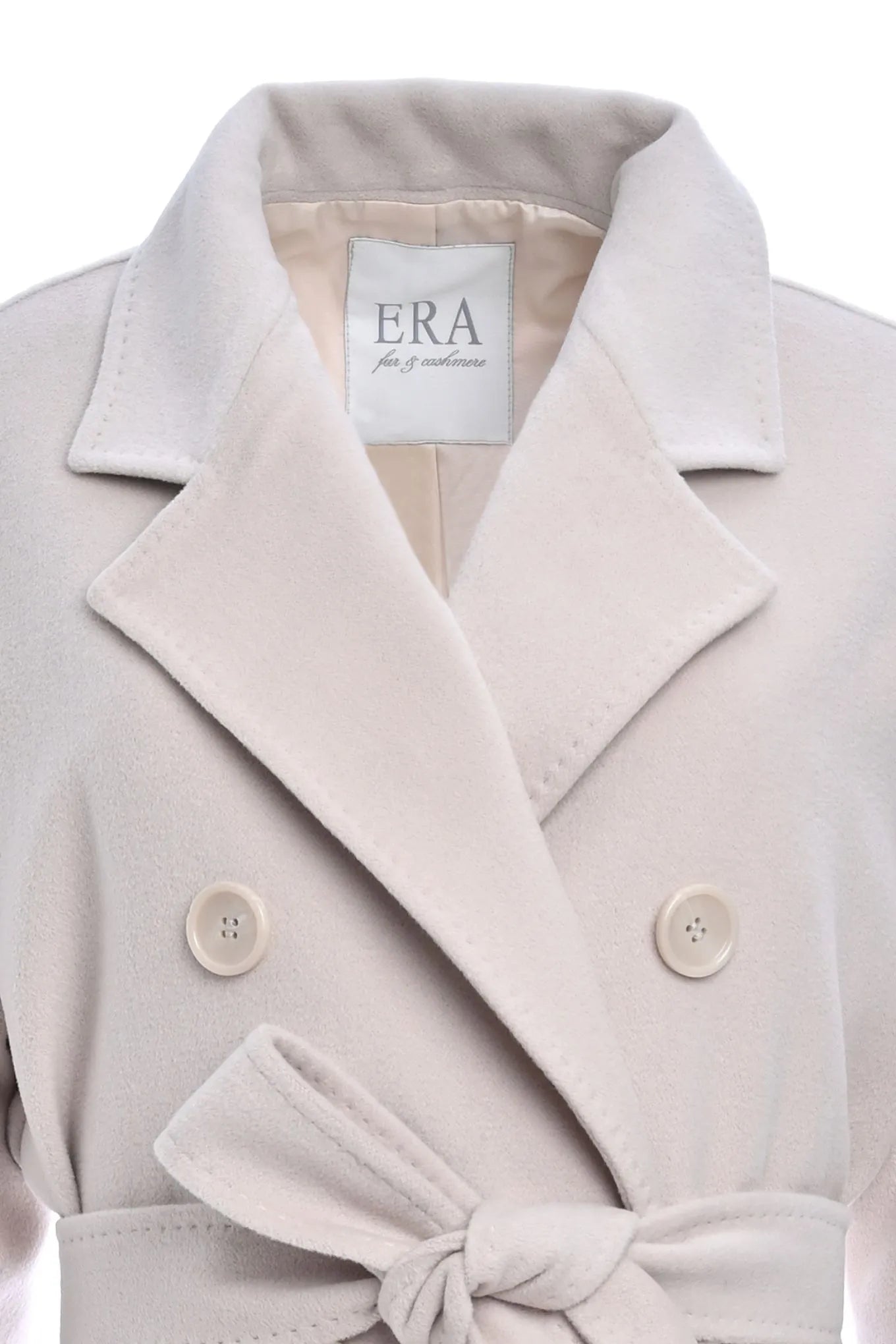 Pure "Velvet" Cashmere Coat details