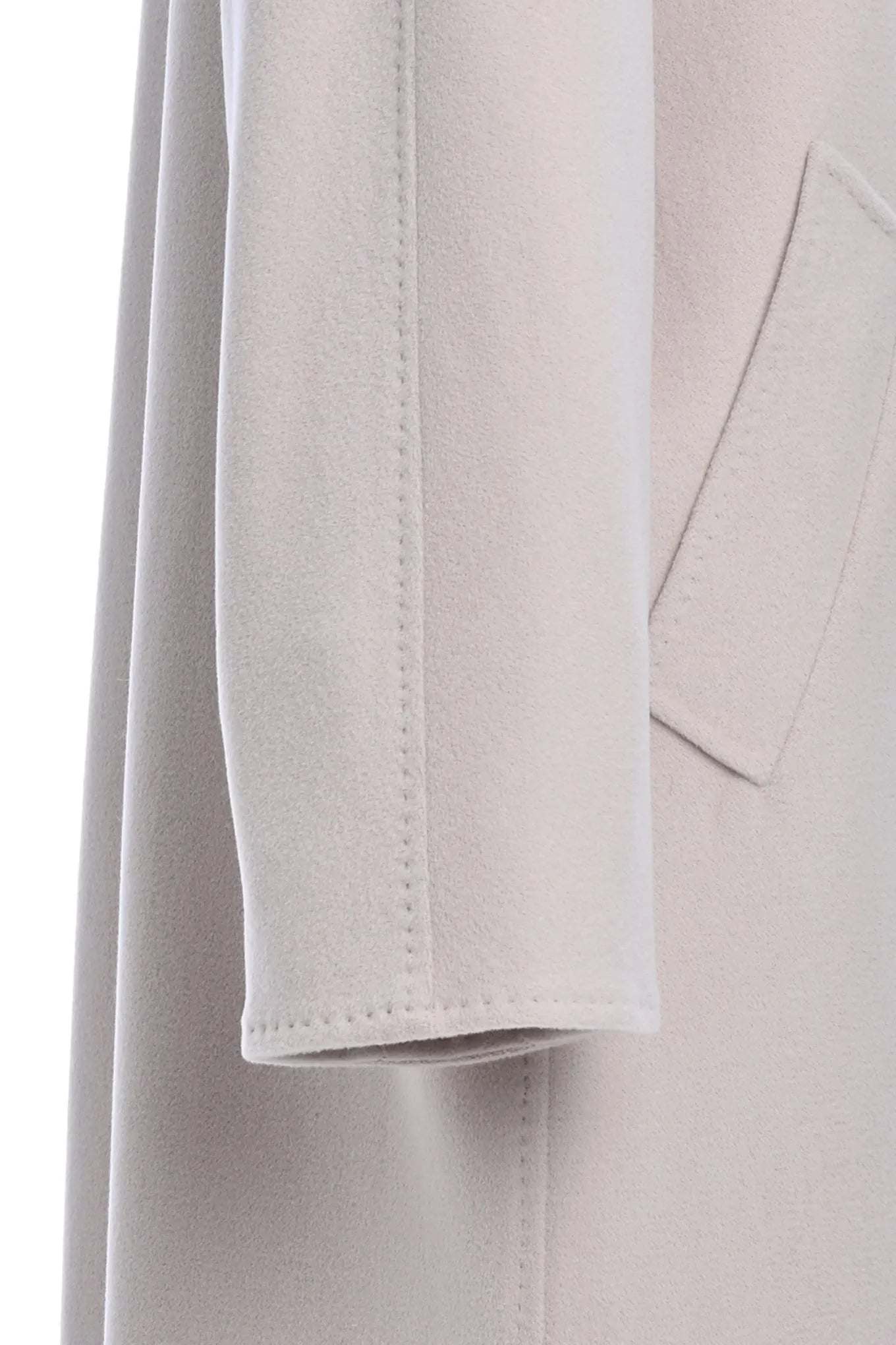 Pure "Velvet" Cashmere Coat details