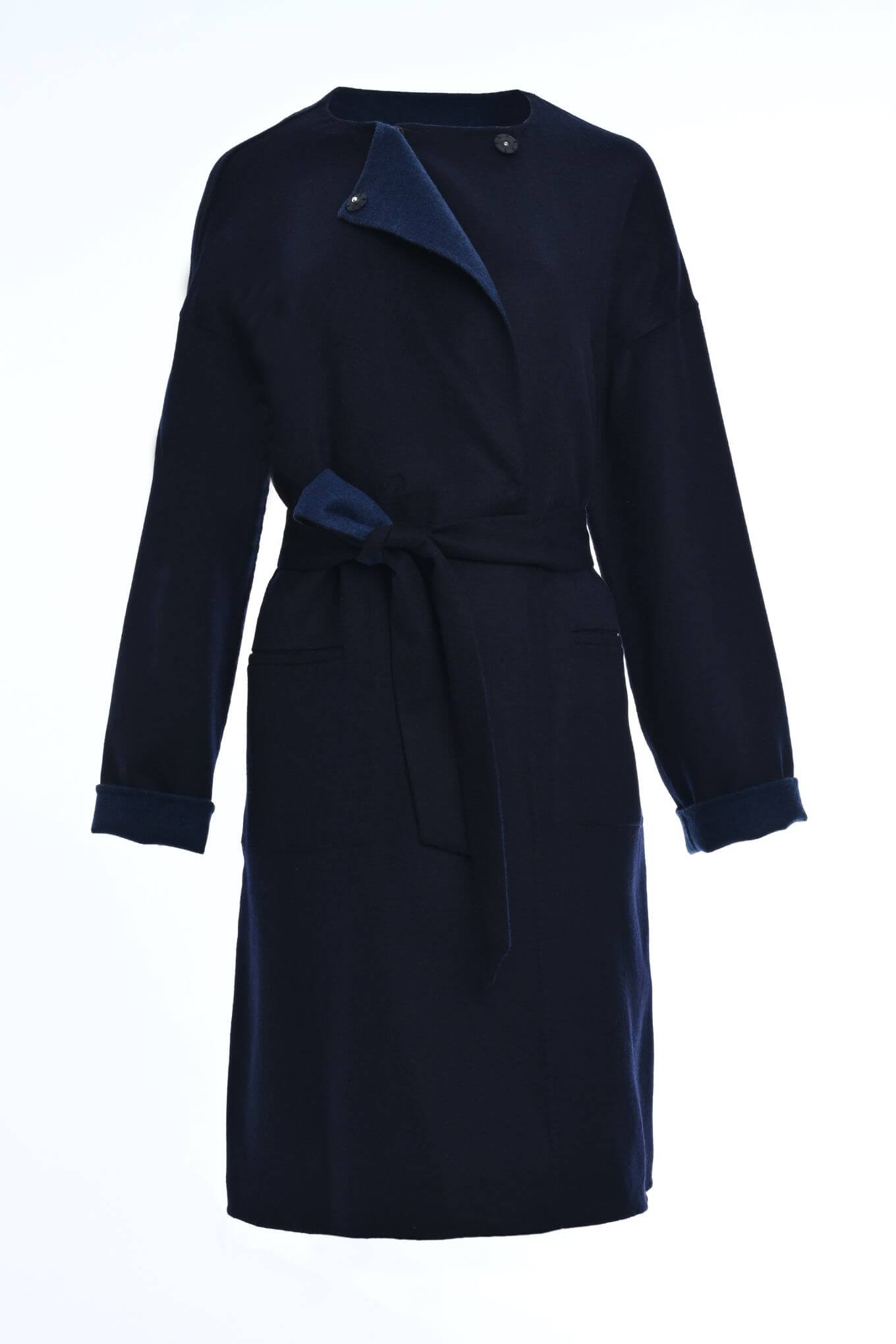 Reversible Cashmere / Wool Coat reversed view