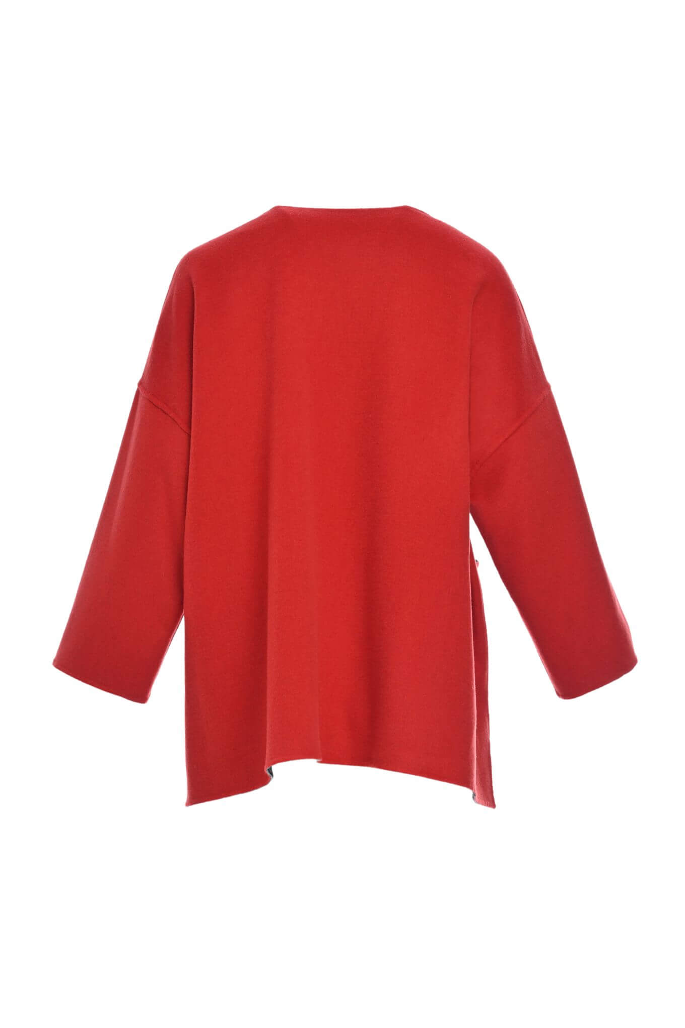 Reversible Cashmere / Wool Jacket back red view