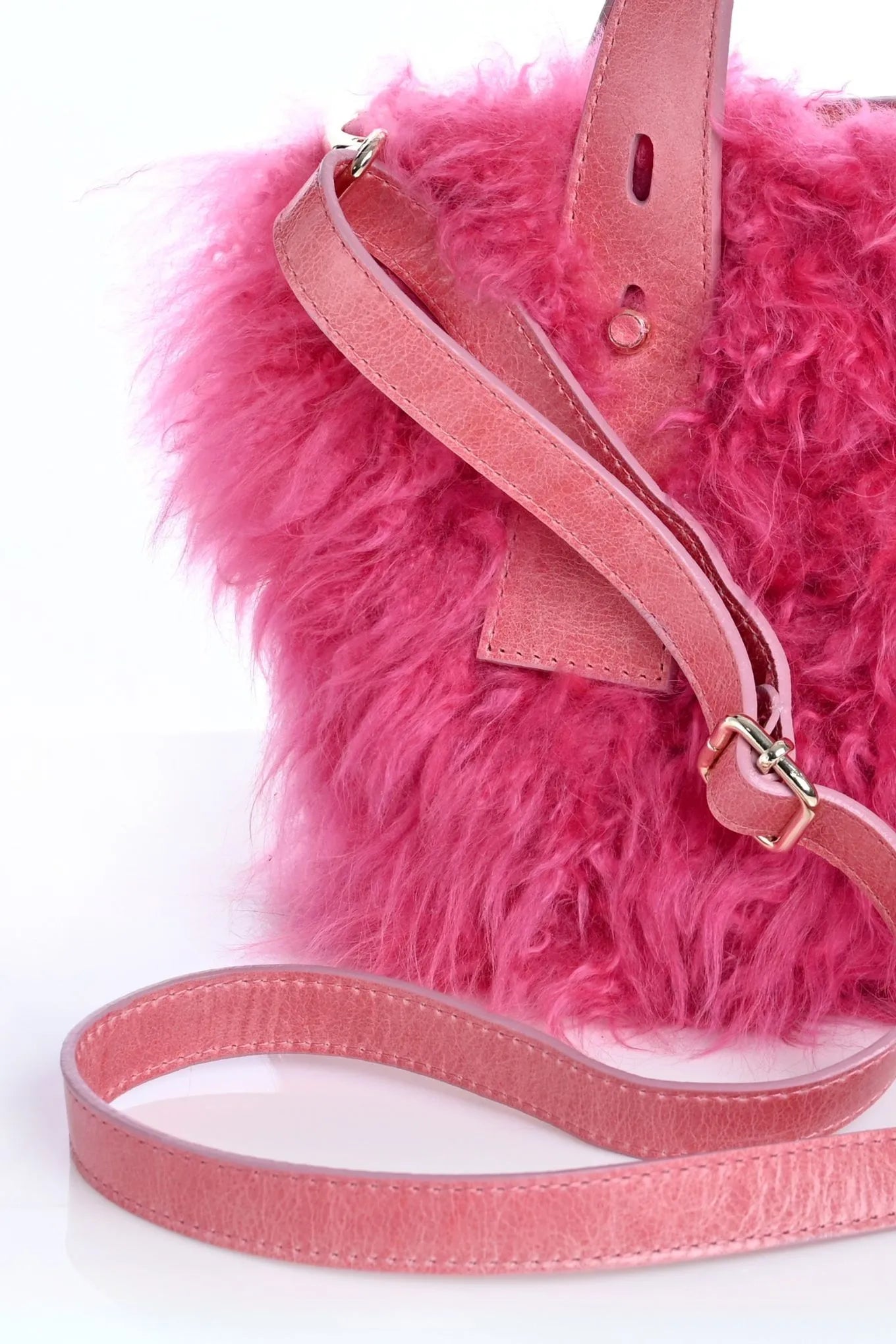 Small Cashmere Fur - Leather Bag