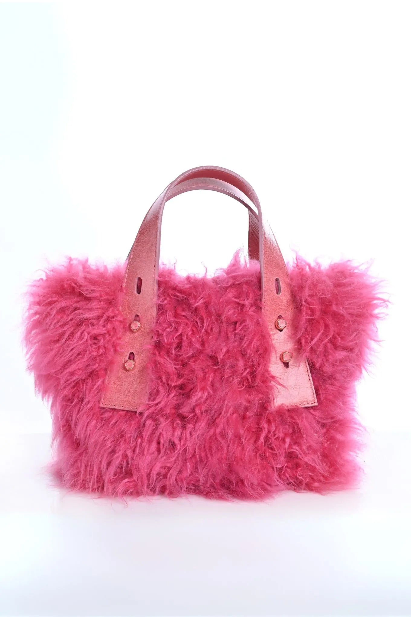Small Cashmere Fur - Leather Bag