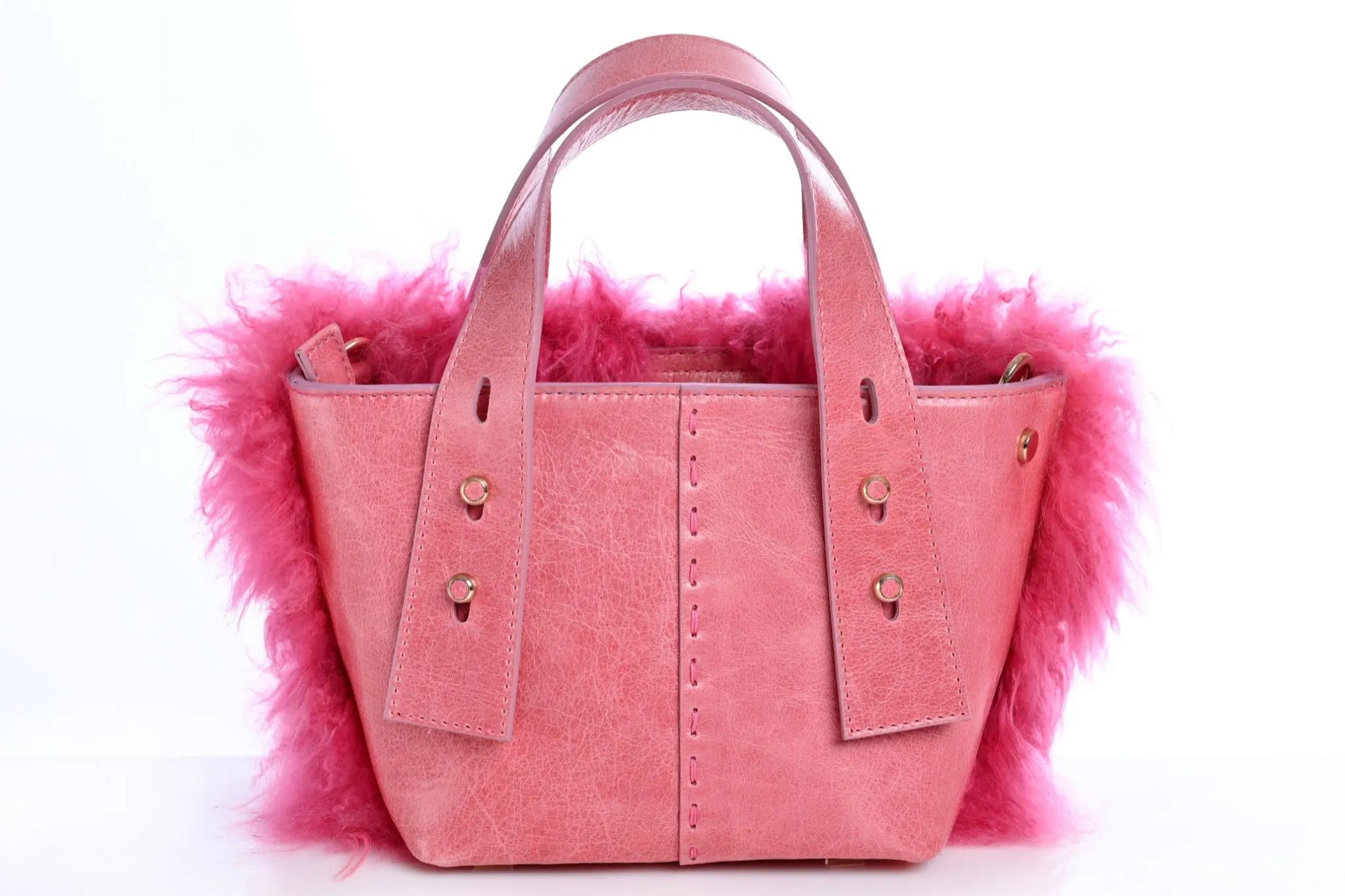Small Cashmere Fur - Leather Bag