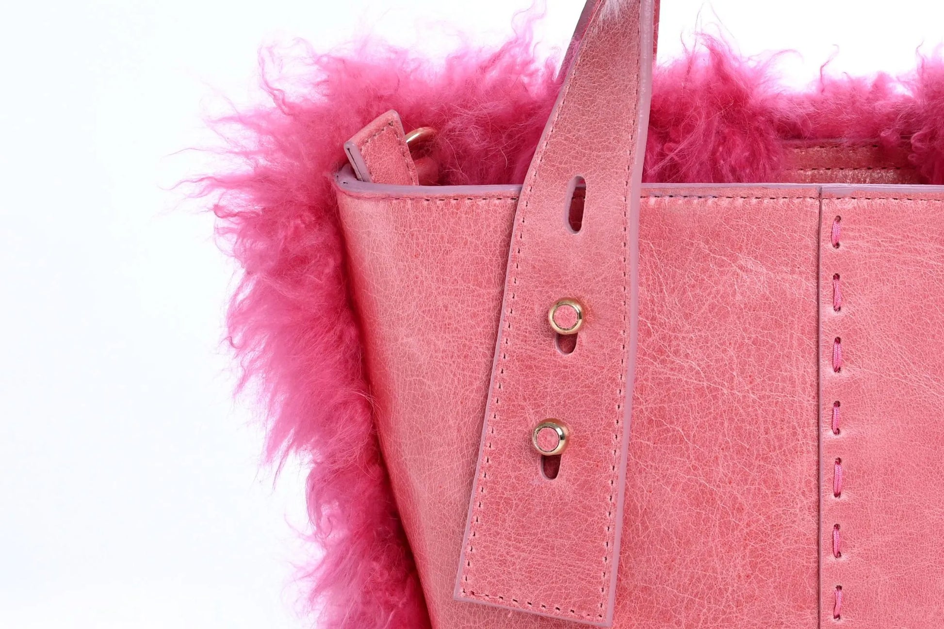 Small Cashmere Fur - Leather Bag